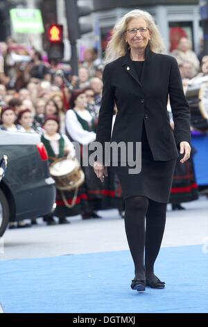 Oviedo, Espagne. 25 octobre, 2013. Annie Leibovitz assiste à la "Prix du Prince des Asturies 2013' cérémonie au théâtre Campoamor, 25 octobre 2013 à Oviedo, Espagne. Crédit : Jack Abuin/ZUMAPRESS.com/Alamy Live News Banque D'Images