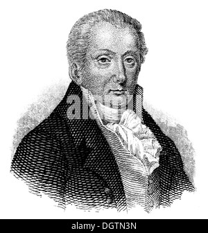 Portrait de Moritz August von Thuemmel, 1738 - 1817, un écrivain allemand, Banque D'Images