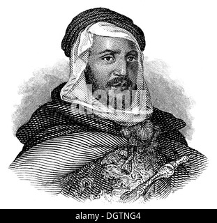 Muhieddine ibn Abdelkader, l'Emir Abdelkader ou Abdelkader El Djezairi, 1808 - 1883 ‎An, chef militaire, religieux algérien Banque D'Images