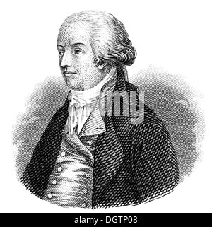 Johannes von Müller 1752 - 1809 Suisse un écrivain politique et homme d'historien Banque D'Images