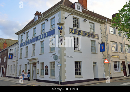 L'Hôtel Globe Mardi, Place du marché, King's Lynn, Norfolk, Angleterre, Royaume-Uni Banque D'Images