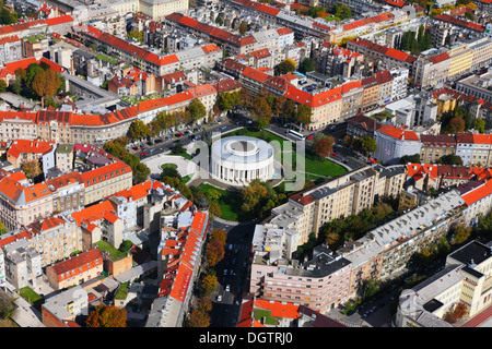 Zagreb, Croatie vue aérienne Banque D'Images