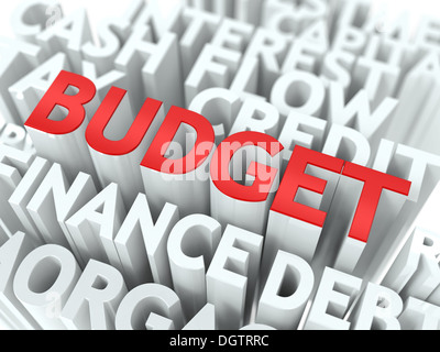 Budget. La Wordcloud Concept. Banque D'Images