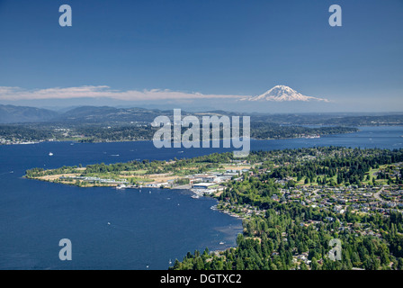 Photo aérienne de Seattle, WA Banque D'Images