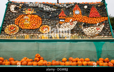 Affichage des citrouilles Octobre Sutton West Sussex Banque D'Images