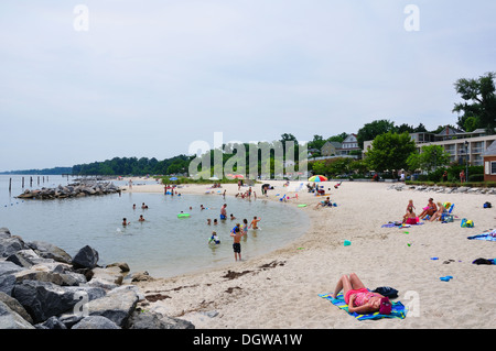 Plage à Yorktown, en Virginie, USA Banque D'Images