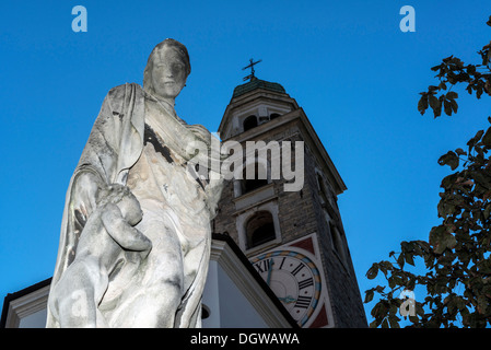 La Cathédrale San Lorenzo dans la Via Cattedrale, Lugano, Suisse Banque D'Images