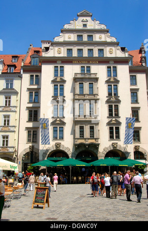 Orlando Chambre le Platzl square, restaurant, dans le centre-ville, Munich, Haute-Bavière Banque D'Images