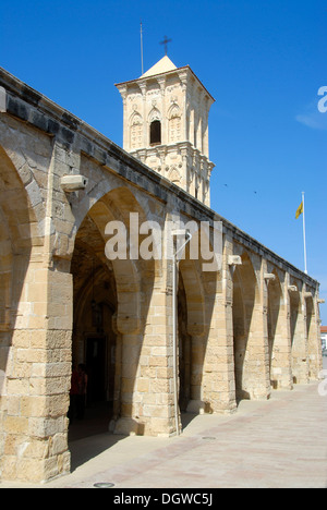 Le christianisme orthodoxe grecque, Lazare, l'église Agios Lazaros Church, d'arches et de la tour, Larnaca, Chypre du Sud Banque D'Images