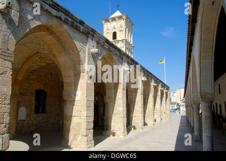 Le christianisme orthodoxe grecque, Lazare, l'église Agios Lazaros Church, d'arches et de la tour, Larnaca, Chypre du Sud Banque D'Images