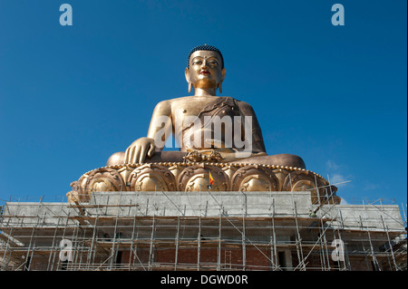 Le bouddhisme tibétain, la statue du Grand Bouddha, Big Buddha, statue de bronze, Thimphu, l'Himalaya, Royaume du Bhoutan Banque D'Images