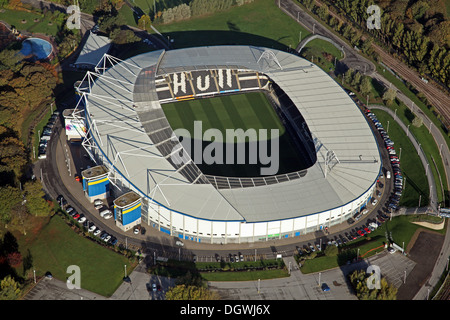 Vue aérienne de la ville de Hull, Hull Stade KCom Banque D'Images
