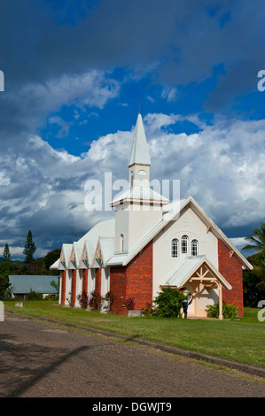 Petite église, Grande Terre, Nouvelle Calédonie, France Banque D'Images