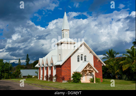 Petite église, Grande Terre, Nouvelle Calédonie, France Banque D'Images