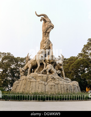 Statue des cinq chèvres, Guangzhou ou Canton, Chine, Asie Banque D'Images