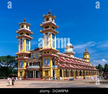 Temple de Cao Dai, Caodaiism, Tay Ninh, Vietnam, Südvietnam Banque D'Images