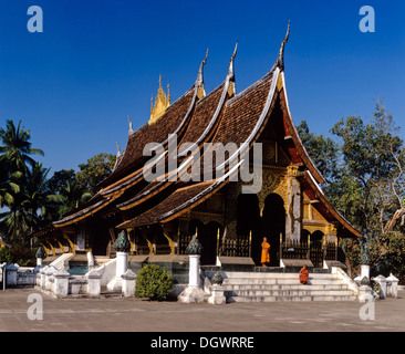 Temple principal, le VAT Xieng Tong ou TVA Xienthong, Thong, Luang Prabang, Laos, Luang Prabang Province Banque D'Images