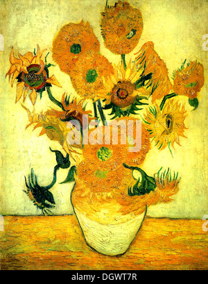 Les tournesols de Vincent van Gogh, 1889 Banque D'Images