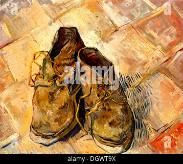 Chaussures de Vincent van Gogh 1888 Banque D'Images