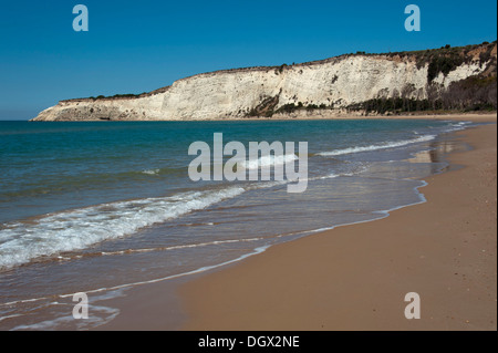 Plage, Capo Bianco, Sicile, Italie, Europe Banque D'Images