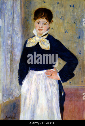 Une serveuse à Duval's Restaurant - par Pierre-Auguste Renoir, 1875 Banque D'Images