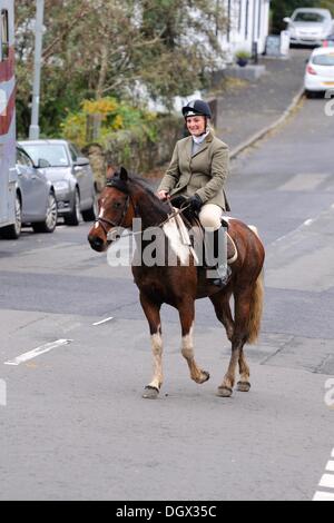 Houston, Renfrewshire, en Écosse, au Royaume-Uni. 26/10/2013. Les cavaliers se rassemblent pour la première chasse de la saison. Alamy Live News Banque D'Images