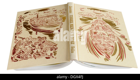 La Société d'un folio edition de trois hommes dans un bateau de Jerome K Jerome Banque D'Images