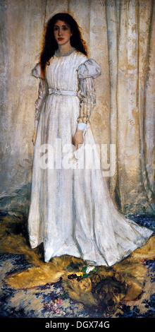 Symphonie en blanc, n°1 : La fille Blanche - par James McNeill Whistler, 1862 Banque D'Images