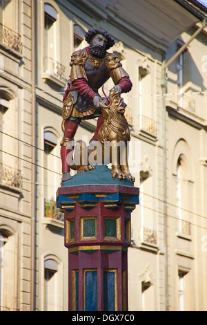 Fontaine Samson en ville de Berne, Suisse Banque D'Images