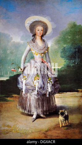 Marquesa de Pontejos - par Francisco de Goya, 1786 Banque D'Images