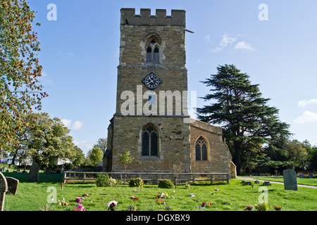 L'église St Mary de Woughton Milton Keynes treizième siècle church Banque D'Images