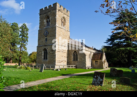 L'église St Mary de Woughton Milton Keynes treizième siècle church Banque D'Images