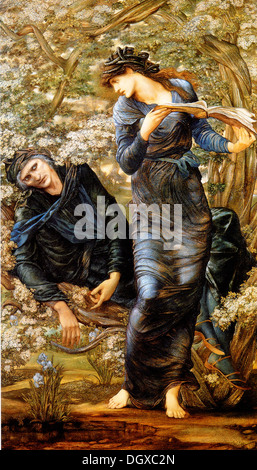 La séduisante de Merlin - par Edward Burne-Jones, 1874 Banque D'Images