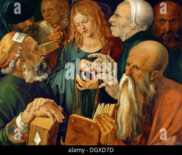 Douze ans, Jésus au Temple - par Albrecht Dürer, 1497 Banque D'Images