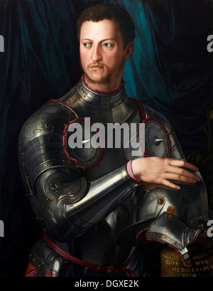 Cosimo I de Médicis, Grand-duc de Toscane - par Agnolo Bronzino Banque D'Images