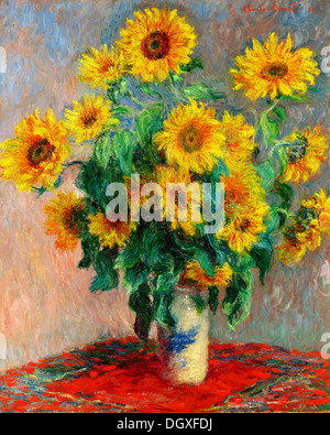 Bouquet de tournesols - par Claude Monet, 1881 Banque D'Images