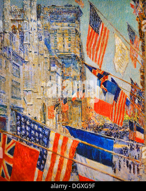 Jour alliés, mai 1917 - par Childe Hassam, 1917 Banque D'Images