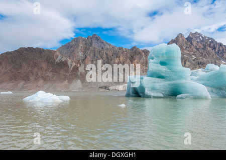 Kongsfjorden, la côte ouest du Spitzberg, archipel du Svalbard, Norvège Banque D'Images