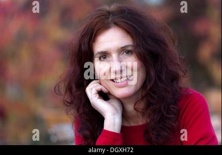 Actrice, cinéaste et auteur Maria Blumencron lors d'un photocall à Munich, Bavière Banque D'Images