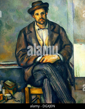 Paysan assis - par Paul Cézanne, 1896 Banque D'Images