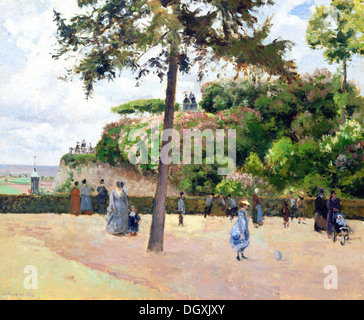 Le Jardin Public à Pontoise - par Camille Pissarro, 1874 Banque D'Images