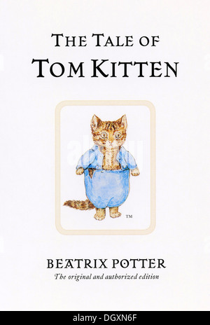 Beatrix Potter - l'histoire de Tom Chaton Couverture de livre, 1907 Banque D'Images