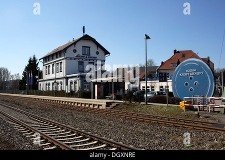 Musée bouton Knopf et Knopf et ligne de chemin de fer, Warthausen, Biberach, en Haute Souabe, Bade-Wurtemberg Banque D'Images