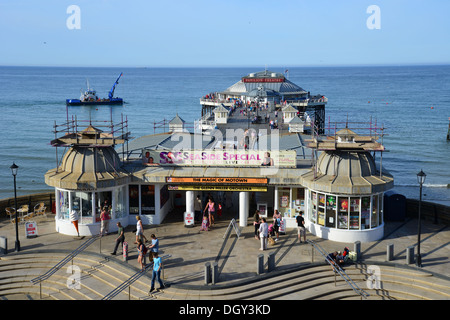 Jetée de Cromer à partir de la terrasse supérieure, Cromer, Norfolk, Angleterre, Royaume-Uni Angleterre, Royaume-Uni Banque D'Images