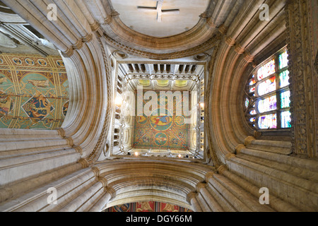 Vue de l'intérieur de la tour lanterne, Cathédrale d'Ely, Ely, Cambridgeshire, Angleterre, Royaume-Uni Banque D'Images