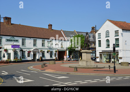 Statue de Sir John Franklin, Cornhill, Spilsby, Lincolnshire, Angleterre, Royaume-Uni Banque D'Images