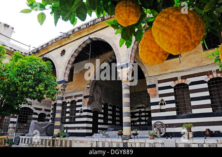 Dadah musulmane Chambre Palace dans le quartier chrétien de Damas, Syrie, Asie Banque D'Images