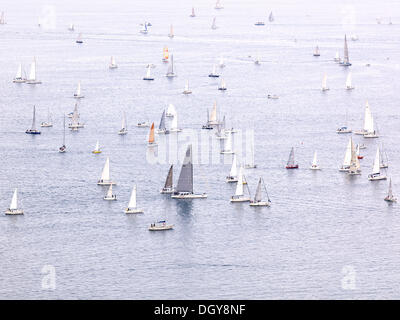 Bateaux à voile participant à une régate historique, Régate Barcolana, province de Trieste, Trieste Banque D'Images