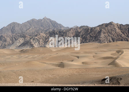 Dunes de sable dans le désert de Gobi, Silk Road, Nanjing, Gansu, China, Asia Banque D'Images