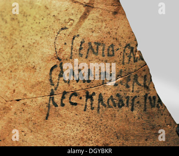 5733. Fragment d'un navire contenant de vin de l'Italie datant c. 1st. C ANNONCES trouvées sur Herodium Banque D'Images